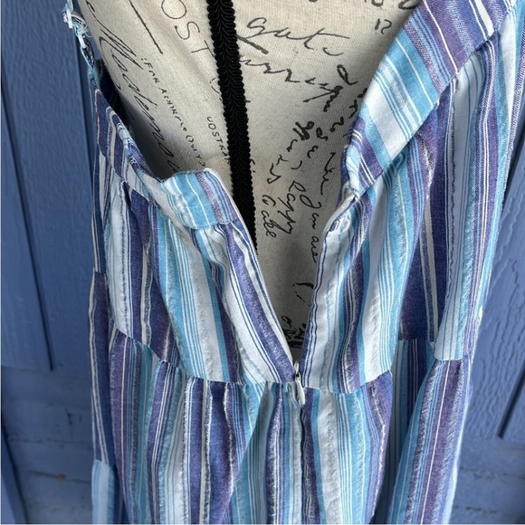 SHEIN Summer Maxi Dress with Straps Stripped 
Size Medium 

Side Zipper - Picture 8 of 10